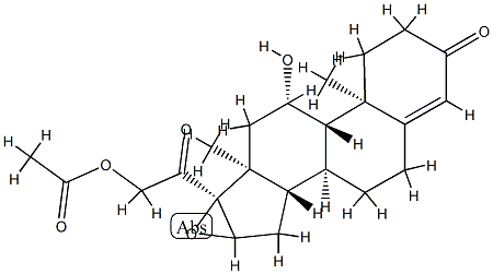16α,17-Epoxycorticosterone 21-Acetate Struktur