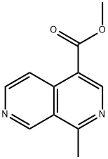 1-メチル-2,7-ナフチリジン-4-カルボン酸メチル 化学構造式