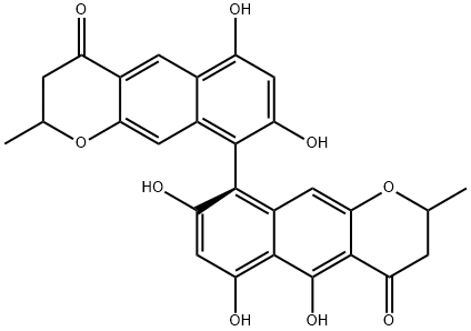 :[9,9'-Bi-4H-naphtho[2,3-b]pyran]-4,4'-dione,2,2',3,3'-tetrahydro-5,6,6',8,8'-pentahydroxy-2,2'-diMe|绿核菌素 F