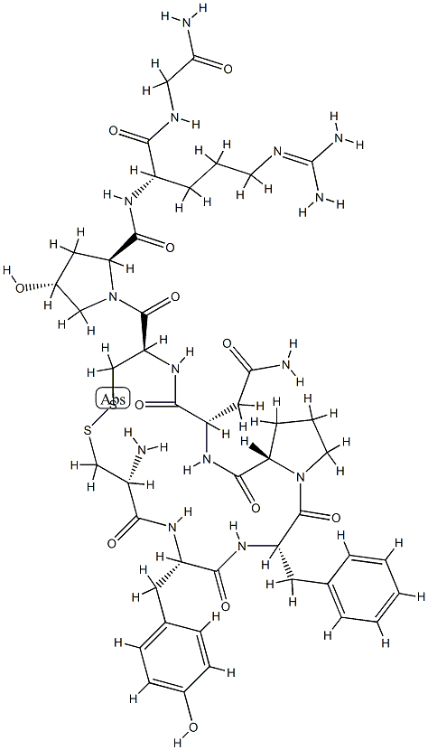 argipressin, Pro(4)-hydroxy-Pro(7)- Structure