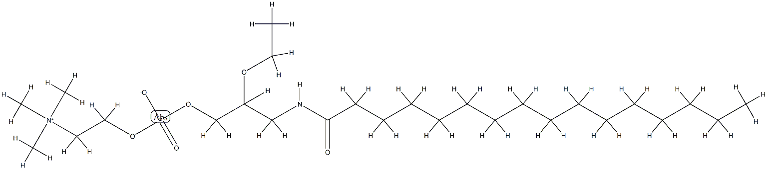 RAC-2-ETHOXY-3-HEXADECANAMIDO-1-PROPYL PHOSPHOCHOLINE 结构式