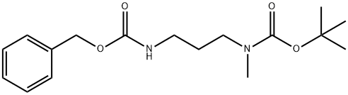 1-N-BOC-AMINO-1-N-METHYL-3-N-CBZ-AMINO-PROPANE 化学構造式