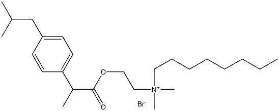 ibuprofen dimethyl aminoethanol octyl Structure