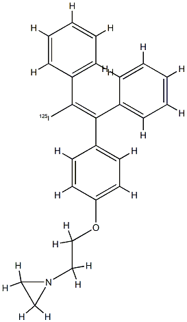 iododesethyltamoxifen aziridine Structure