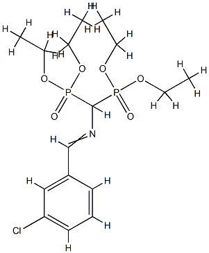 Tetraethyl (N-metachlorobenzylideneaminomethylene)bisphosphonate Struktur