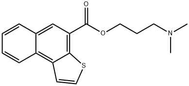 1-(3,3-dimethylamino)propyl naphtho(2,1-b)thiophene-4-carboxylate 结构式