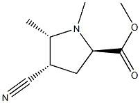 Proline, 4-cyano-1,5-dimethyl-, methyl ester, (2-alpha-,4-ba-,5-ba-)- (9CI) 化学構造式