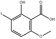 2-hydroxy-3-iodo-6-methoxybenzoic acid 化学構造式