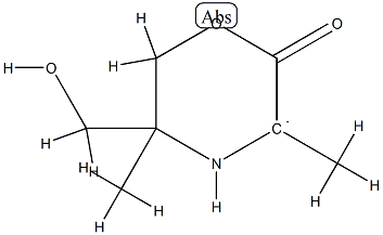 3-Morpholinyl,5-(hydroxymethyl)-3,5-dimethyl-2-oxo-(9CI)|