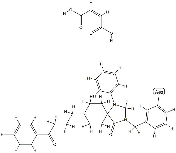 3'-フルオロベンジルスピペロン マレイン酸塩 化学構造式