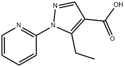 5-Ethyl-1-pyridin-2-yl-1H-pyrazole-4-carboxylic	acid Struktur