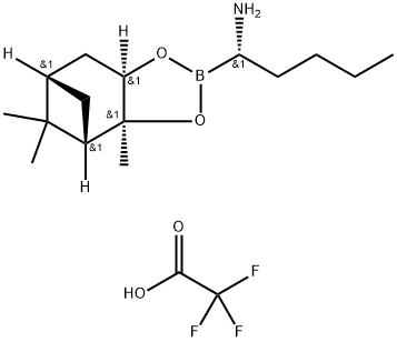 (αS,3aS,4S,6S,7aR)-α-Butylhexahydro-3a,5,5-triMethyl-4,6-Methano-1,3,2-benzodioxaborole-2-MethanaMine 2,2,2-Trifluoroacetate 化学構造式