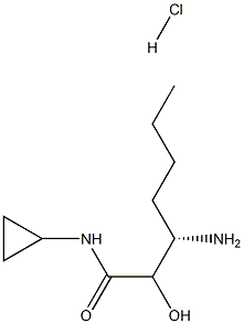 HeptanaMide, 3-aMino-N-cyclopropyl-2-hydroxy-, (Hydrochloride) (1:1), (3S)- Structure