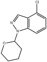 4-Chloro-1-(tetrahydro-2H-pyran-2-yl)-1H-indazole 化学構造式
