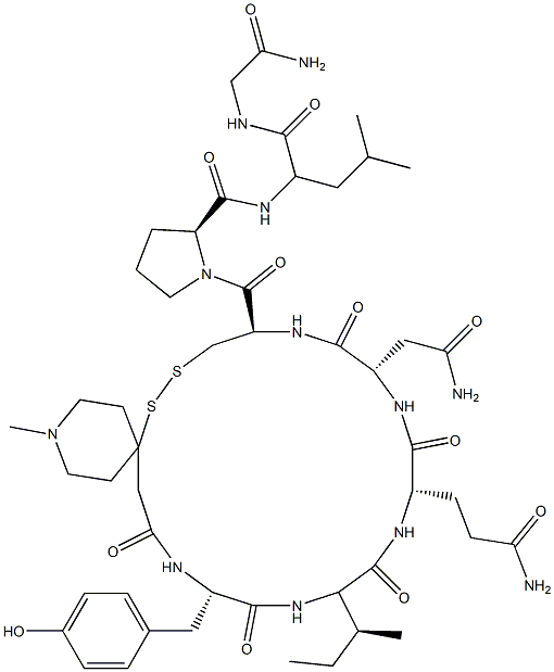 oxytocin, 1'-(1'-methyl-4'-thiopiperidine)acetic acid- Structure