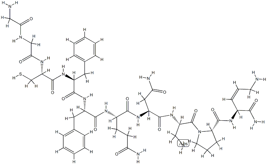 vasopressin, 2-Gly-9-des-Gly-2-Phe-8-Orn- Structure