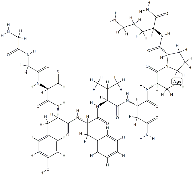 vasopressin, 2-Gly-9-des-Gly-4-Val-8-Orn- Structure