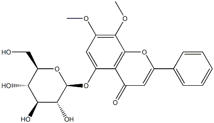 穿心莲黄酮苷C, 113963-39-6, 结构式