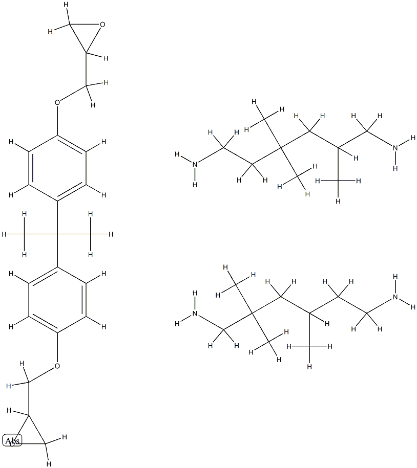 1,6-Hexanediamine, 2,2,4-trimethyl-, polymer with 2,2'-[(1-methylethylidene) bis(4,1-phenyleneoxymethylene)]bis[oxirane] and 2,4,4-trimethyl-1,6-hexanediamine,113975-03-4,结构式