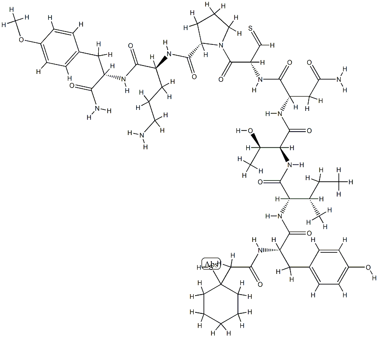 114056-26-7 vasotocin, (beta-mercapto-beta,beta-cyclopentamethylenepropionic acid)-O-methyl-Tyr(2)-Thr(4)-Orn(8)-Tyr(9)-NH2