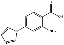 2-氨基-4-(1-咪唑基)苯甲酸, 1141669-47-7, 结构式