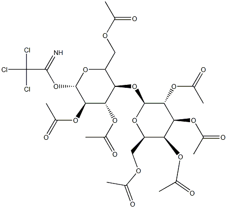 β-D-Lactopyranoside 1-(2,2,2-TrichloroethaniMidate) Heptaacetate 结构式