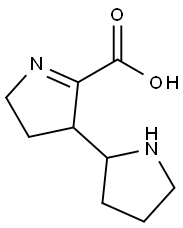 1-Pyrroline-2-carboxylicacid,3-(2-pyrrolidinyl)-(6CI) 结构式