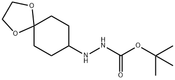 tert-butyl 2-(1,4-dioxaspiro[4.5]decan-8-yl)hydrazinecarboxylate 化学構造式