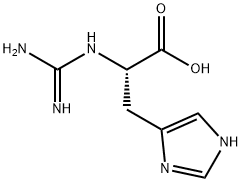 1-GUANIDINO-2-(4-IMIDAZOLE)PROPIONIC ACID 结构式