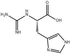 1-GUANIDINO-2-(4-IMIDAZOLE)PROPIONIC ACID,114460-37-6,结构式