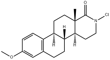 N-chloro-3-methoxy-17-aza-homo-1,3,5(10)-estratrien-17-one 化学構造式