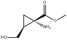 Cyclopropanecarboxylic acid, 1-amino-2-(hydroxymethyl)-, methyl ester, (1S- 结构式