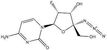 4'-C-azido-2'-deoxy-2'-fluoro-cytidine Structure