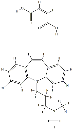 マレイン酸3-クロロバルイプラミン 化学構造式