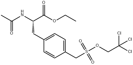 (S)-乙基 2-乙酰氨基-3-(4-(((2,2,2-三氯乙氧基)磺酰)甲基)苯基)丙酯 结构式