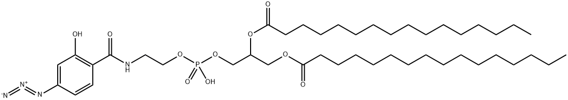 1,2-dipalmitoyl(3,4-azidosalicylamido)phosphatidylethanolamine 化学構造式