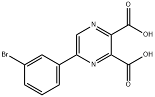 5-(3-Bromo-phenyl)-pyrazine-2,3-dicarboxylic acid, 1148027-07-9, 结构式
