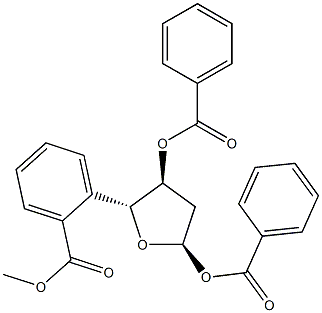 1,3,5-tribenzoate-2-deoxy-alpha-D-erythro-pentofuranose 结构式