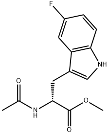 (R)-N-乙酰基-5-氟色氨酸甲酯,114872-80-9,结构式