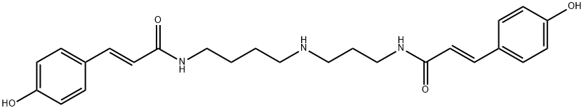 N1,N10-Bis(p-クマロイル)スペルミジン 化学構造式