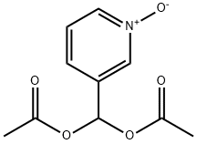 Methanediol, 1-(1-oxido-3-pyridinyl)-, 1,1-diacetate 化学構造式