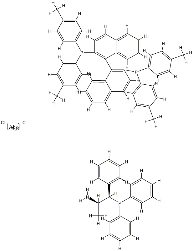 Dichloro((R)-BINAP)[(1R,2R)-2-aMino-1-phenylpropyldiphenylphosphine]rutheniuM(II), 97% Struktur