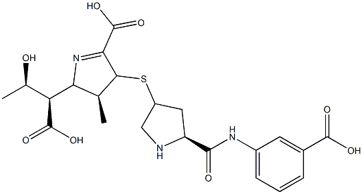 (αS,2S,3R)-5-Carboxy-4-[[(3S,5S)-5-[[(3-carboxyphenyl)aMino]carbonyl]-3-pyrrolidinyl]thio]-3,4-dihydro-α-[(1R)-1-hydroxyethyl]-3-Methyl-2H-pyrrole-2-acetic Acid Struktur