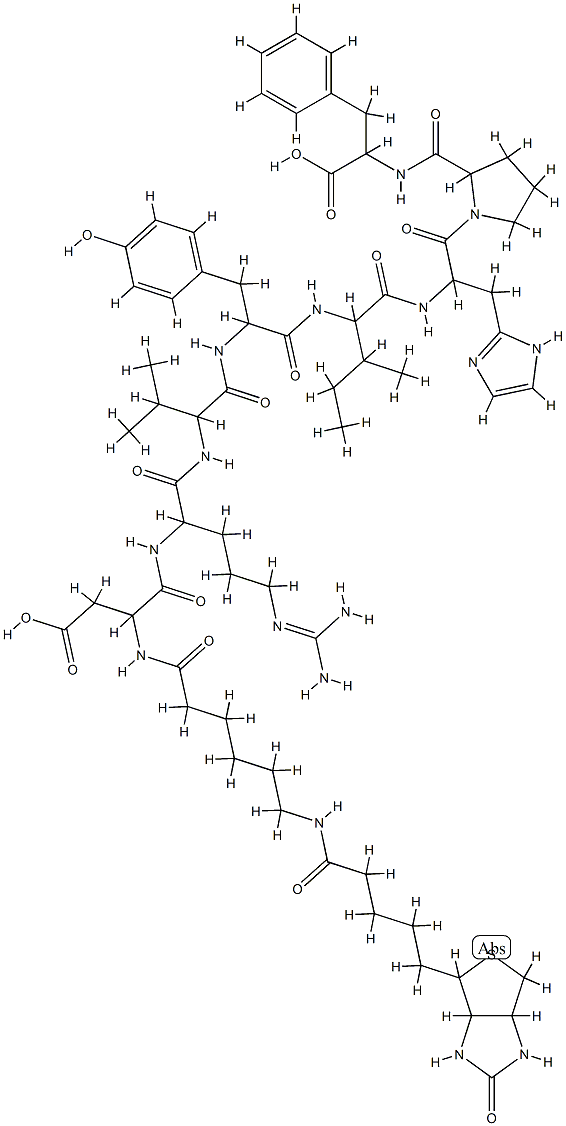 Bio-ahx-angiotensin II Structure