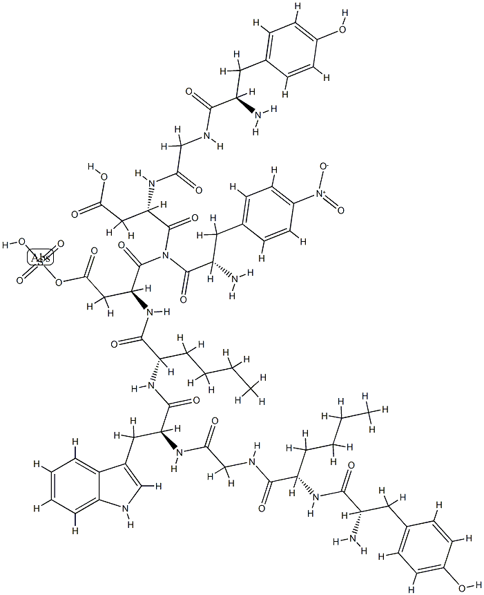 cholecystokinin (26-33), Tyr-Gly-(Nle(28,31),4-NO2-Phe(33)),115136-01-1,结构式