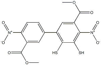 Benzoic acid, 3,3'-dithiobis[6-nitro-, diMethyl ester 化学構造式