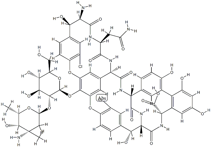 Vancomycin hexapeptide, 115236-65-2, 结构式