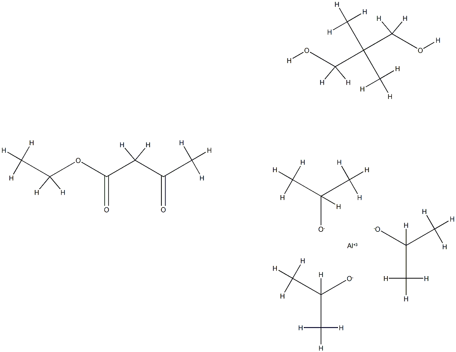 Butanoic acid, 3-oxo-, ethyl ester, polymer with 2,2-dimethyl-1,3-propanediol and 2-propanol aluminum salt 结构式