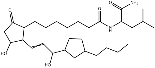 16,18-ethano-20-ethyl-6-oxoprostaglandin E1 leucinamide 结构式