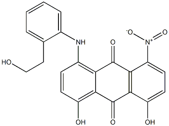 9,10-Anthracenedione, 1,8-dihydroxy-4-((ar-(2-hydroxyethyl)phenyl)amino)-5-nitro-,115341-07-6,结构式